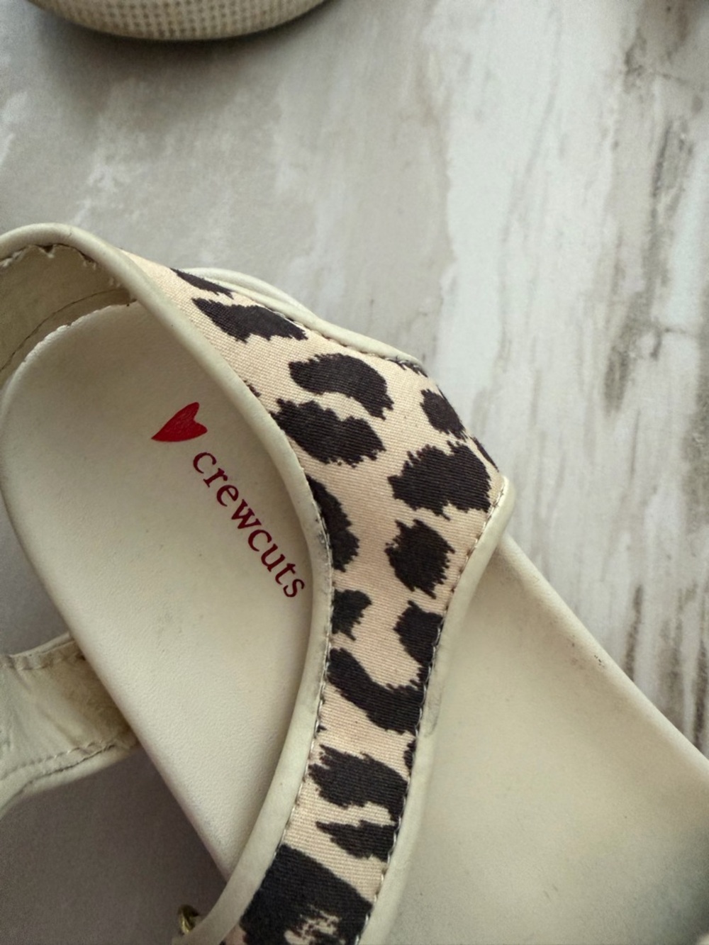 MIA Brown Ankle-Strap Sandals & Cream crew cuts Leopard Print Velcro Sandals - Picture 3 of 3